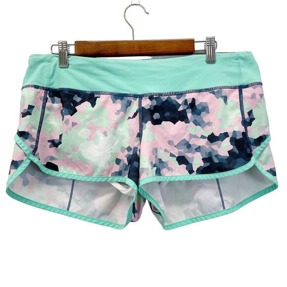 Lululemon Womens 10 Run Speed Shorts Clouded Dreams‎ Menthol CLOP/MTHL - Picture 9 of 10